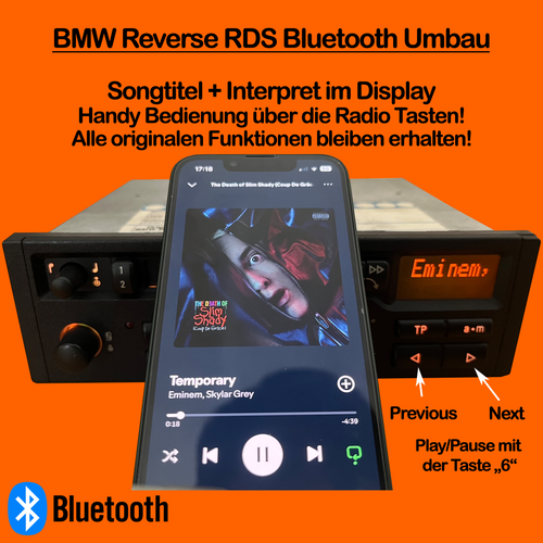 BMW Reverse RDS converted to Bluetooth